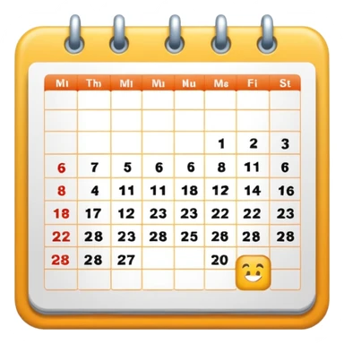 simple calendar without days just squares sticker