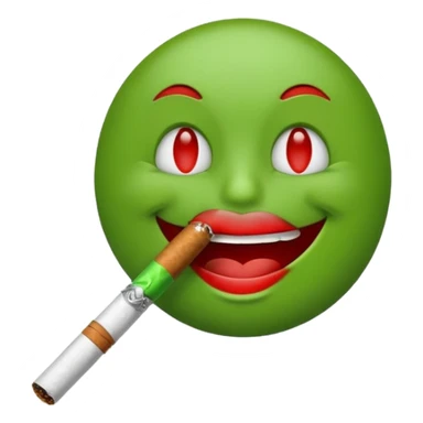 Emoji smoking a blunt sticker