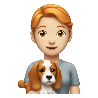 Ginger girl with a dog sticker