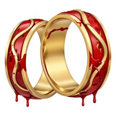 2 bloody wedding rings sticker