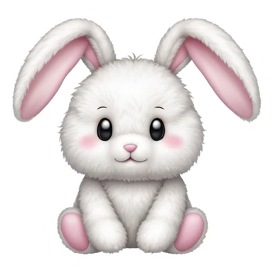 Cotton teddy bunny sticker