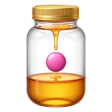 jar of honey and a pink pill (iphone emoji styled) sticker