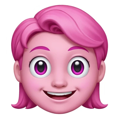 The character Bibble smiles while looking straight ahead. sticker