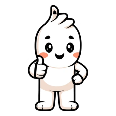 Character feeling proud with thumbs up sticker