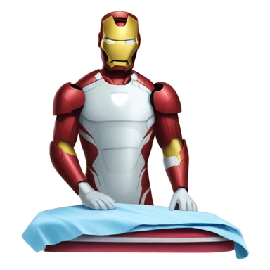 ironman ironing clothes sticker