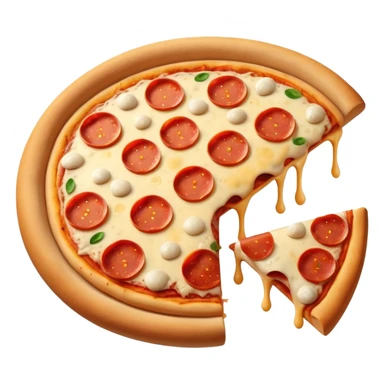 Pizza with a funny face that’s cute sticker