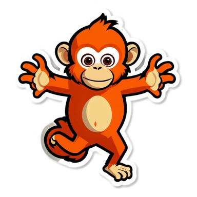 Stupid orange monkey with tiny hands sticker