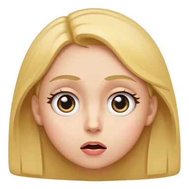 Face looking to the side with wide eyes and low mouth with raised eyebrows (the viral face for this is a bad idea, but we’re totally gonna do it together anyway) make it a girl and make them tilting their head to the side, looking at me with side eyes and mouth closed sticker