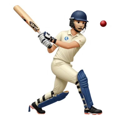 Right handed cricketer playing a cover drive shot with a cricket bat sticker
