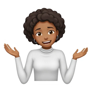 Black Girl with hands crossed choking herself laughing crying sticker