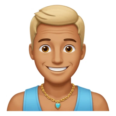 a rockstar man wearing necklace sticker