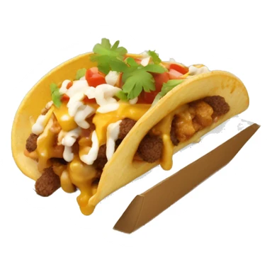 Poutine qui mange un tacos sticker