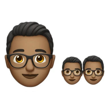 programmer in fashionable glasses. Side part hairstyle. Dark hair. sticker