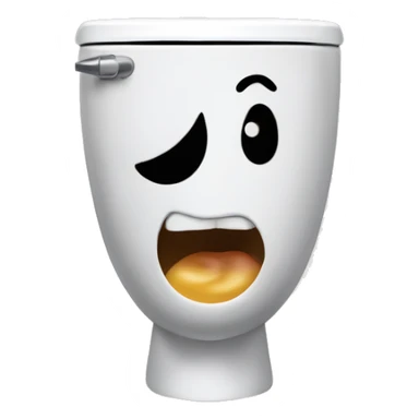 A Skibidi toilet mewing sticker