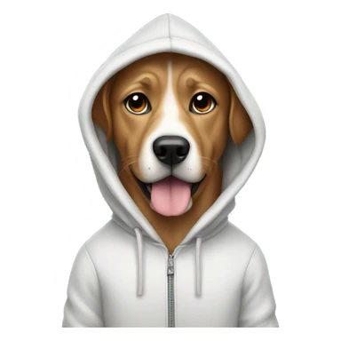 a dog in a hoodie sticker