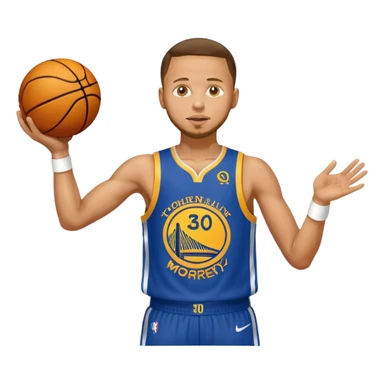Stephen Curry shooting a basketball of money sticker