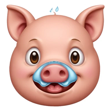 Pig dying of laughter  sticker