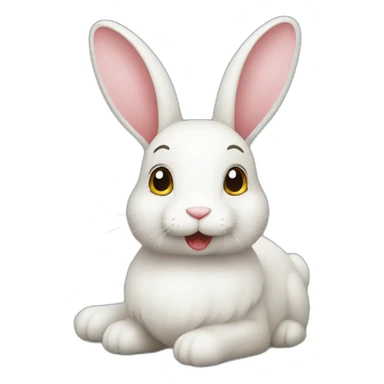 lapin sur canard sticker