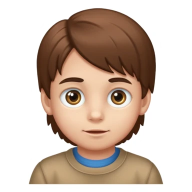 QUIERO QUE ME HAGAS A UN NIÑO DE 6 AÑOS, TIENE LA MELENITA UN POCO LARGA, LA CARITA ESTRECHA Y MOFLETES MUY BONITOS, OJOS MARRONES Y IEL CLARA sticker