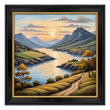 Old painting in the auction sticker