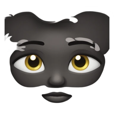 Hommme noir avec une corpulence un peu grosse et un nez un peu gros et des petits yeux  sticker