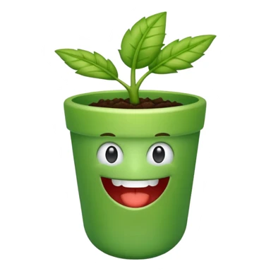 Vaso de vidro com uma planta carnívora de boca aberta sticker