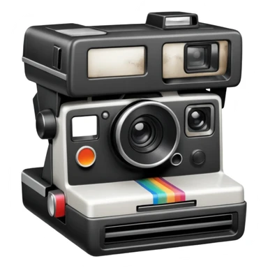 Polaroid camera printing a burnt photo. sticker