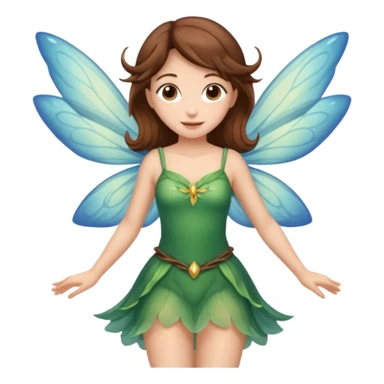 fairy girl with brown hair flying  sticker