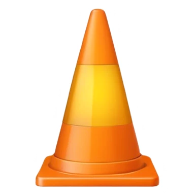 Cono naranja de señalización sticker