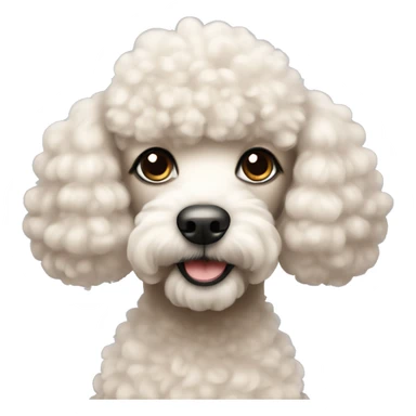Cute poodle with long eyelashes sticker