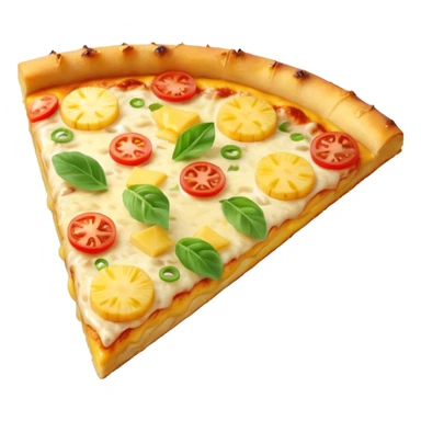 a piece of pineapple pizza sticker