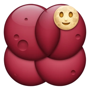 moon in burgundy color sticker