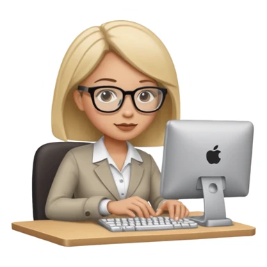 administrative assistant on computer sticker
