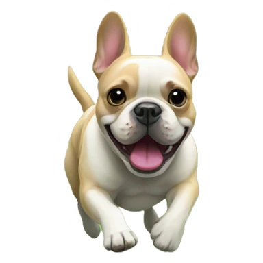 French bulldog runningin a field of grass sticker