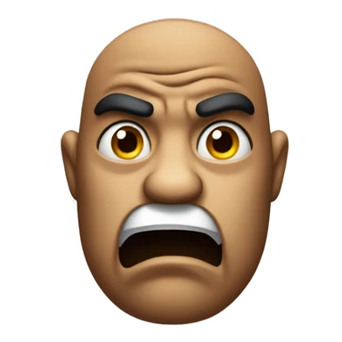 arrogant person with angry expression sticker