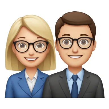 two Bestie man and woman coworkers teacher sarcastic sticker