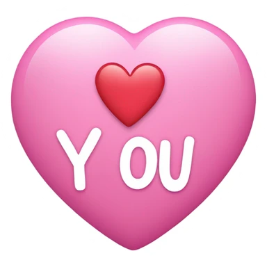 Pink heart that says I love you  sticker