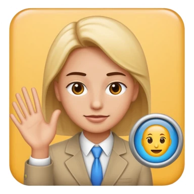 hazme un emoji de ayudando a una empresa a dejar de perder el tiempo sticker