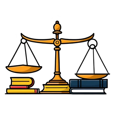 Gavel with law book and scales sticker