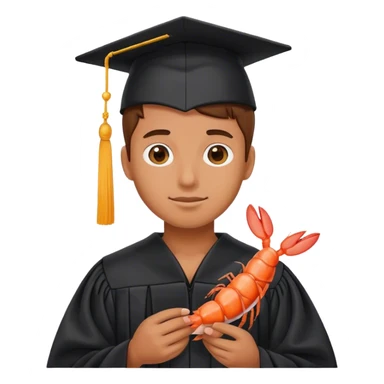 phd graduate but is the shrimp emoji sticker