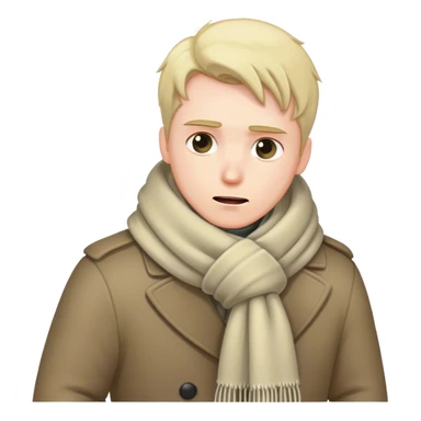 man freezing in the freezing cold sticker