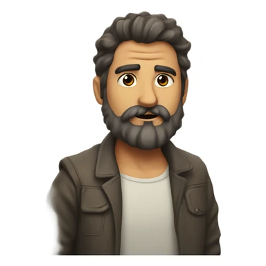 calvo con barba rubi sticker