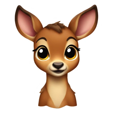 Cozy cute little Bambi  sticker