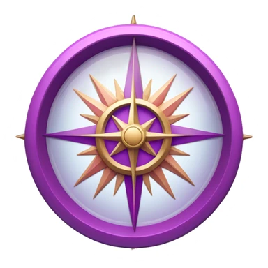 Beautiful compass with purple and pink grading sticker