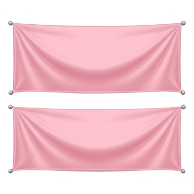 Flat light pink horizontal banner sticker