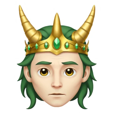 Loki with his horn crown sticker