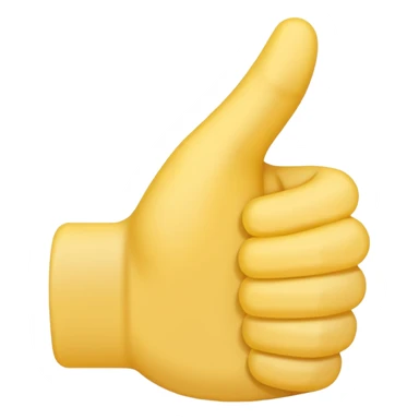 thumbs up emoij extra long thumb sticker