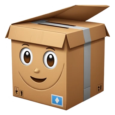cardboard box home sticker