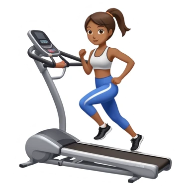 Girl at the gym doing stair master sticker