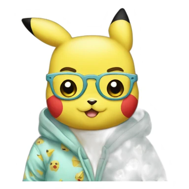 Pikachu en pijama sticker